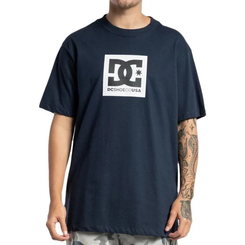 Camiseta DC Shoes DC Square Star WT23 Masculina Azul Marinho GG / azul-escuro