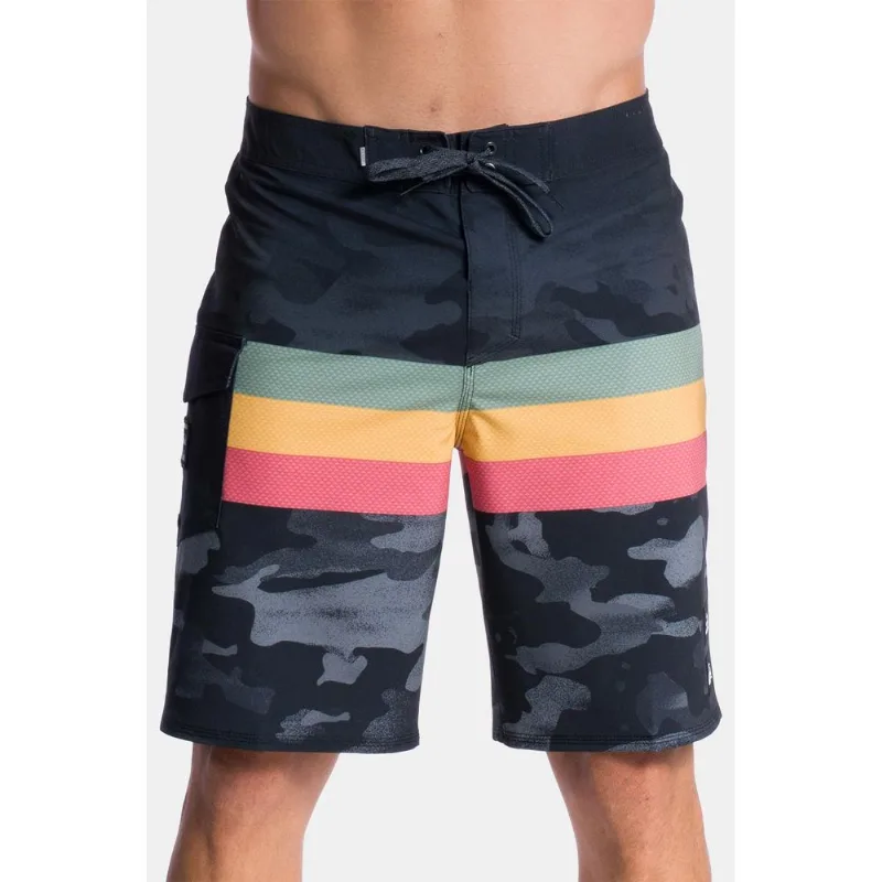 Boardshort Quiksilver Surfsilk Hawaii Stripe 20 Black-BLACK-44