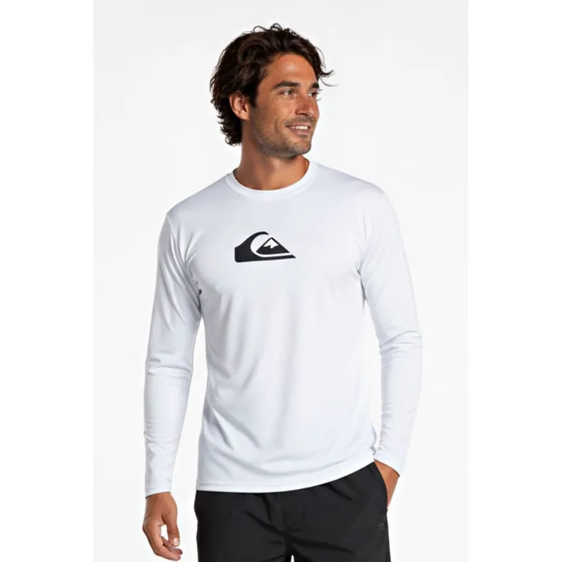 Camiseta Quiksilver Surf M/L Solid Streak Ls White-P