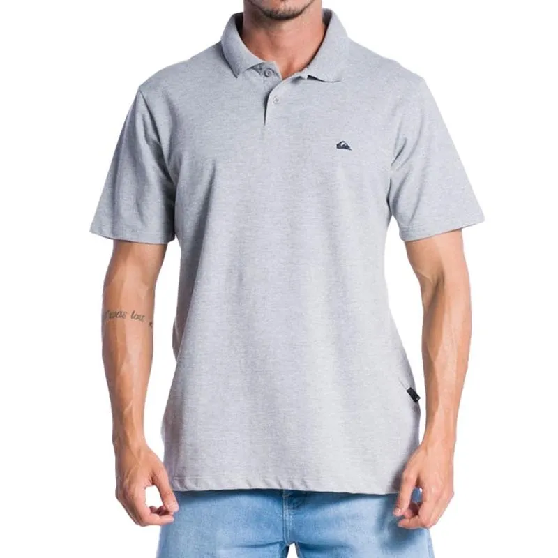 Camisa Quiksilver Polo Embroidery Piquet SM24 Cinza Mescla GG / cinza