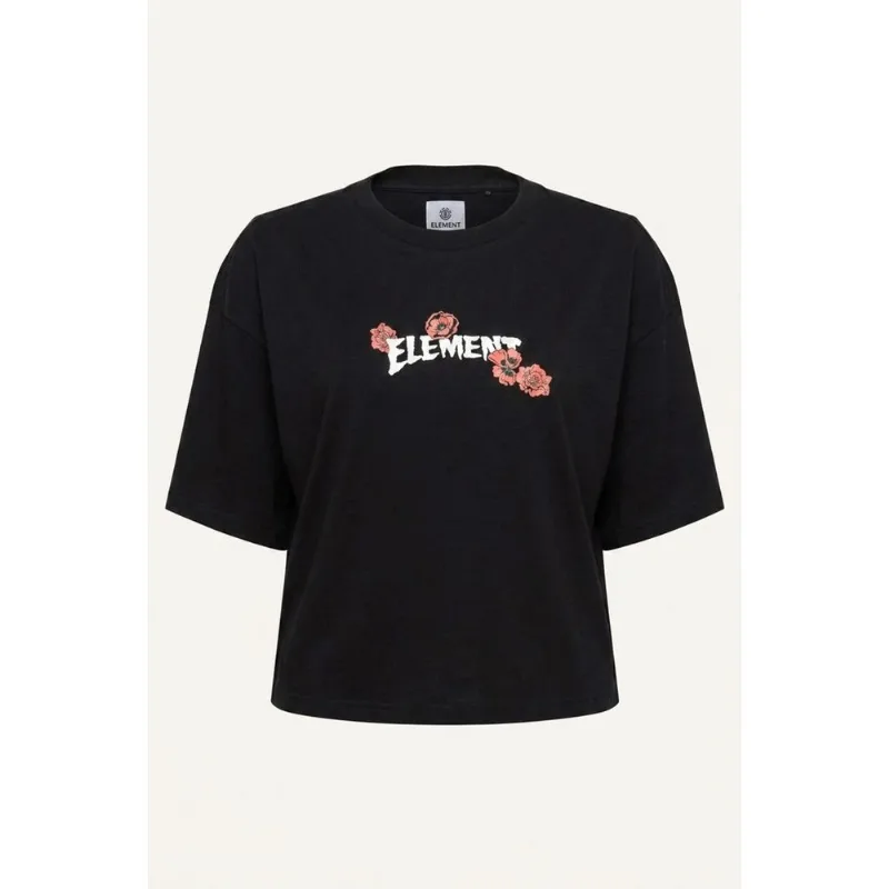 Camiseta Element M/C Hirotton Flower W Preto-Preto-M