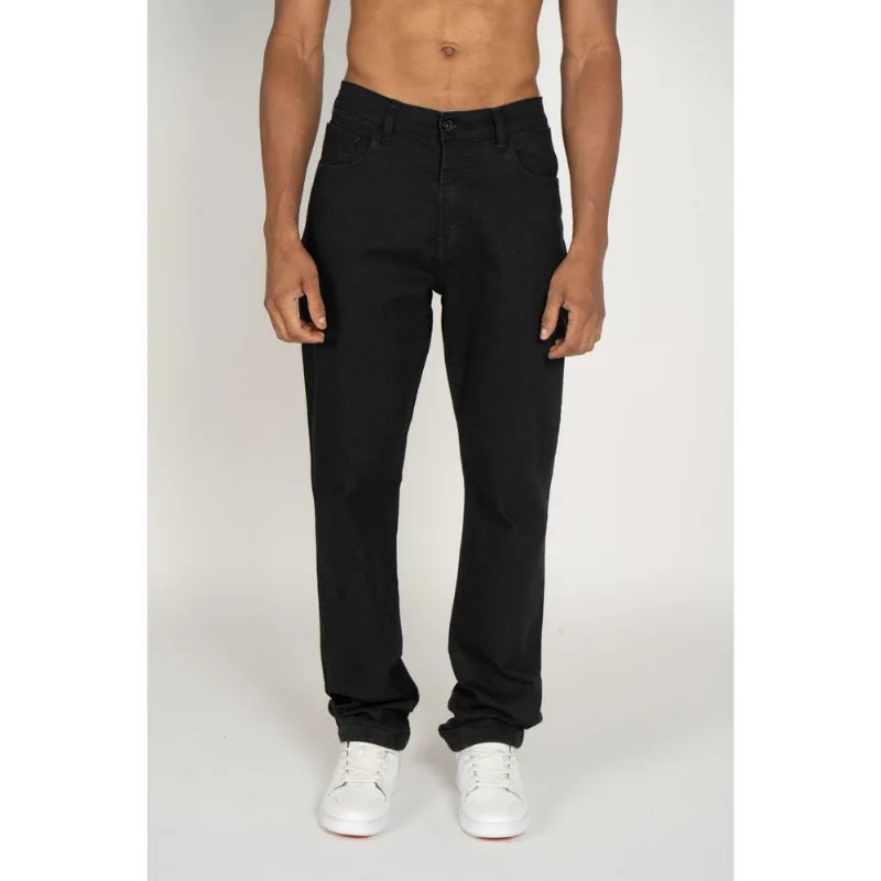Calça Jeans Essentials Black-Preto-38