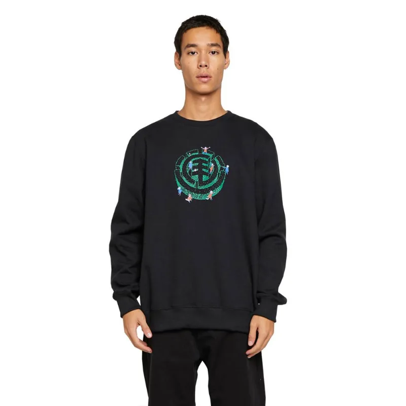 Moletom Element Care Maze 280 Preto-Preto-G