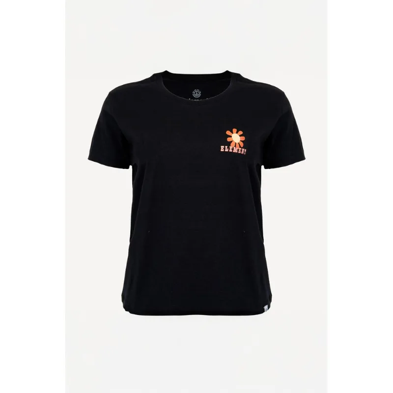 Camiseta Element M/C Flowers Logo Preto-Preto-G