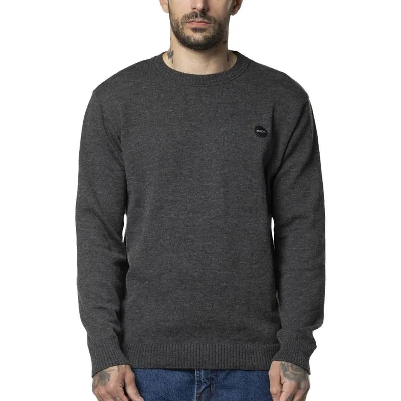 Tricot RVCA Day Shift Heather WT24 Masculina Preto Mescla GG / preto