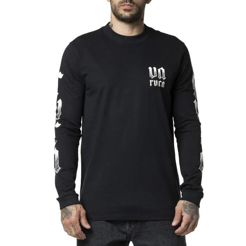 Camiseta RVCA Manga Longa Cousin Of Death LS WT24 Preto G / preto