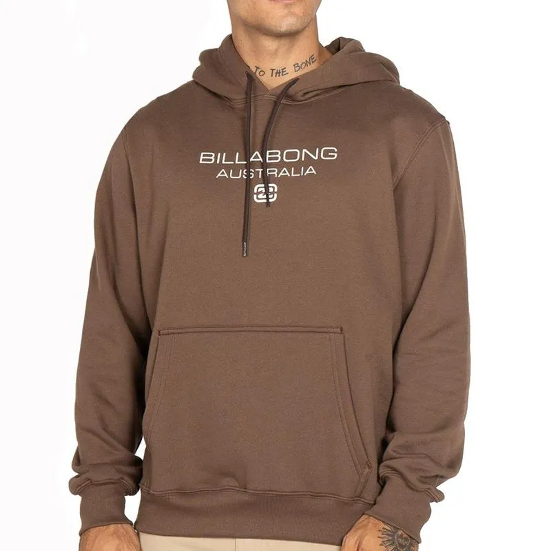 Moletom Billabong Canguru Throwback 280GRM WT25 Marrom P / marrom