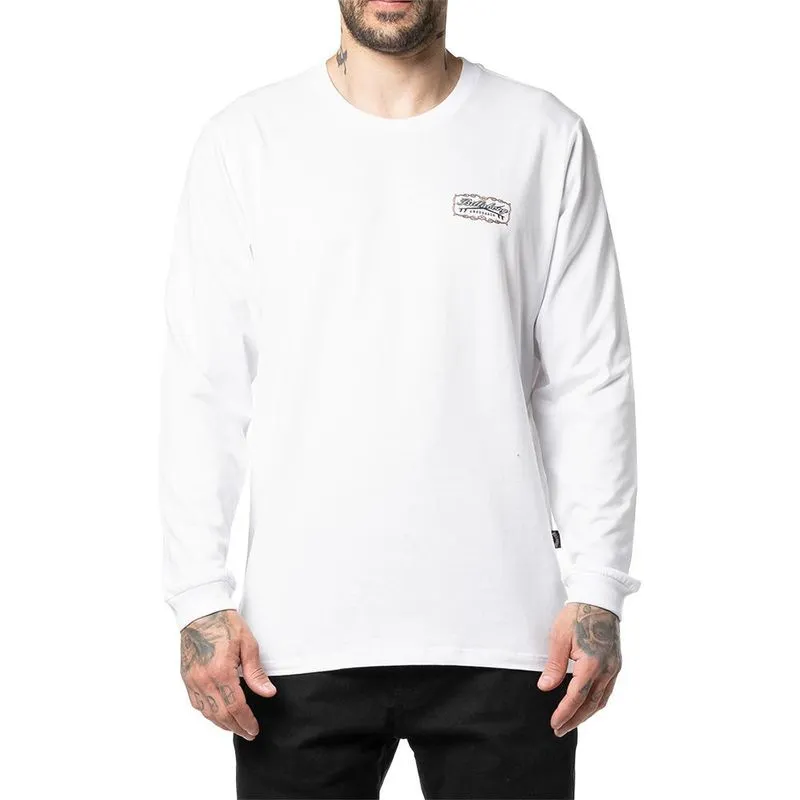 Camiseta Billabong Manga Longa Crossboards WT24 Branco G / branco