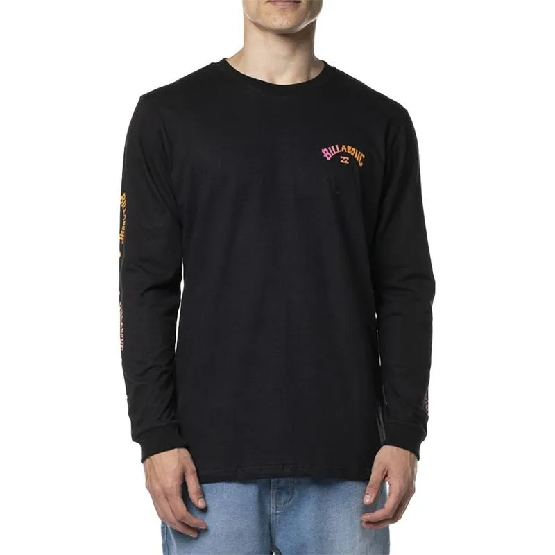 Camiseta Billabong Manga Longa Snaking Arches WT24 Preto G / preto