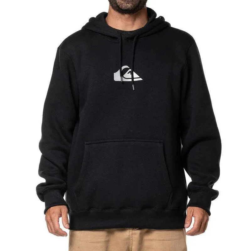Moletom Quiksilver Canguru Metal Comp Comp Logo WT24 Preto GG / preto