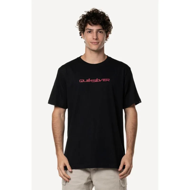 Camiseta Quiksilver M/C Omni Font Preto-Preto-M - Quiksilver
