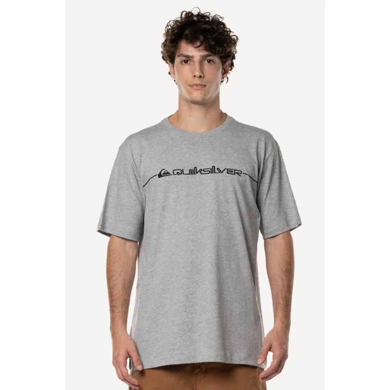 Camiseta Quiksilver M/C New Lines Cinza Mescla-Cinza Mescla-M