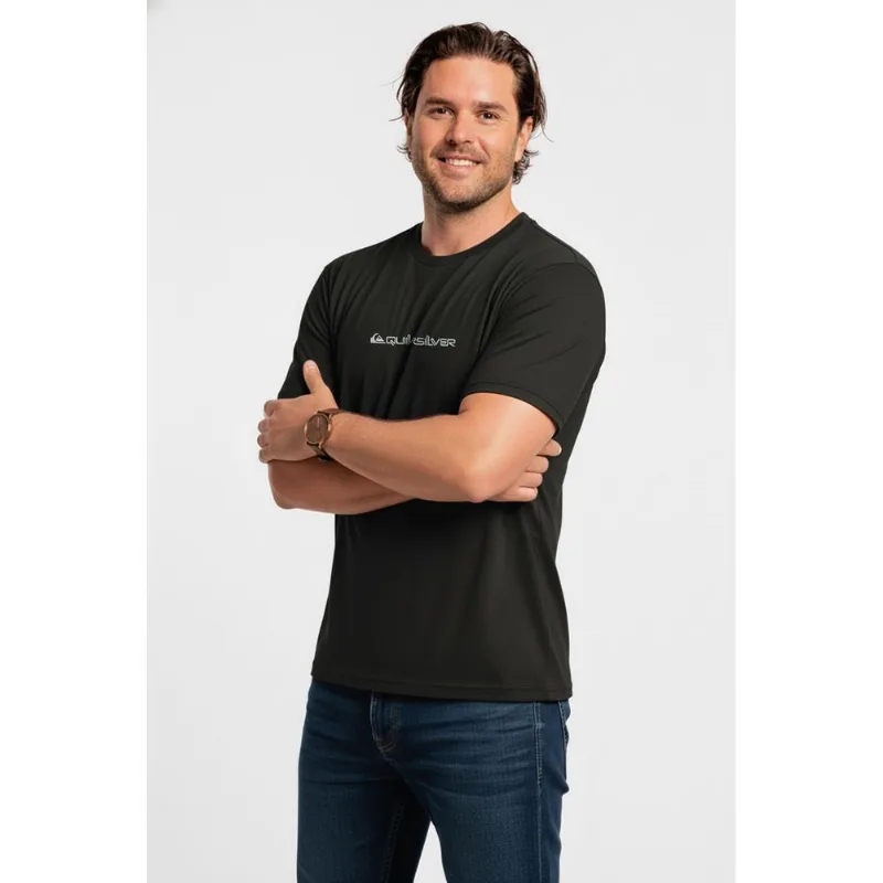 Camiseta Quiksilver M/C New Omni Ps Preto Mescla-Preto Mescla-3G
