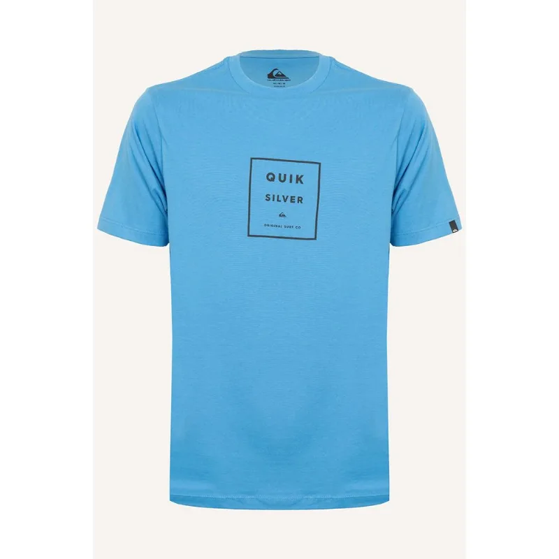 Camiseta Quiksilver M/C Squared Up Azul Claro