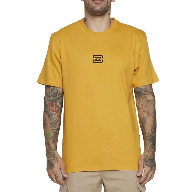 Camiseta Billabong Bracket Wave Color SM25 Mostarda G / amarelo