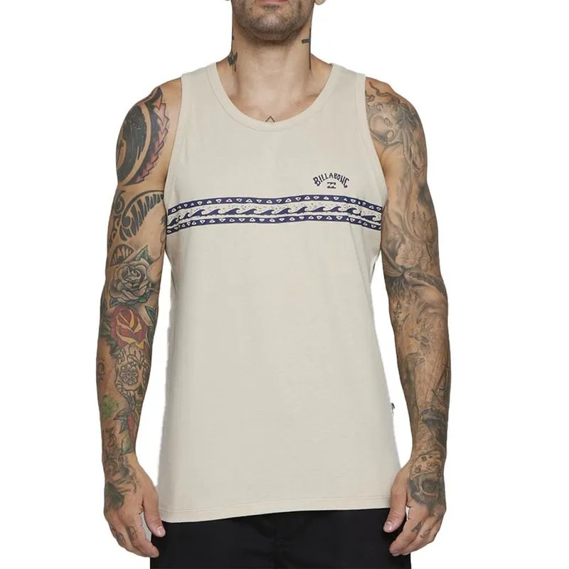 Regata Billabong Wave Stripe SM25 Masculina Areia P / begê
