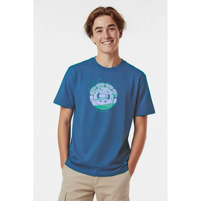 Camiseta Element M/C Flock Tn Azul
