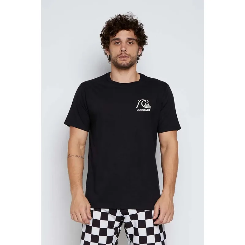 Camiseta Quiksilver M/C Omni Checked Double Preto-Preto-G