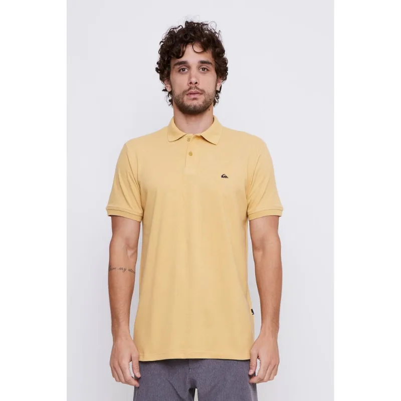 Polo Quiksilver M/C Embroidery Piquet Mostarda-Mostarda-P