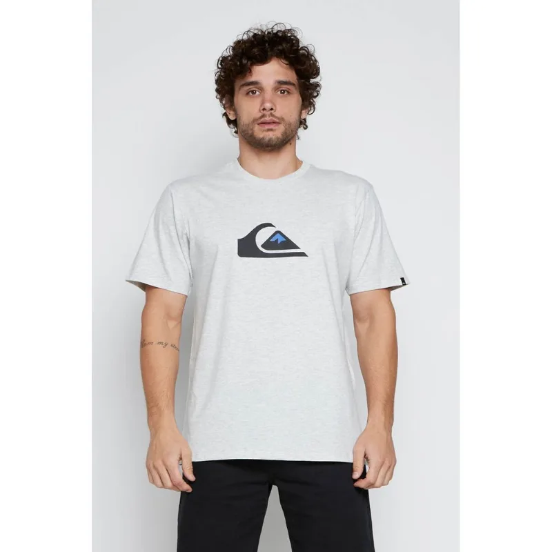Camiseta Quiksilver M/C Comp Logo Cinza Claro Mescla-G - Quiksilver