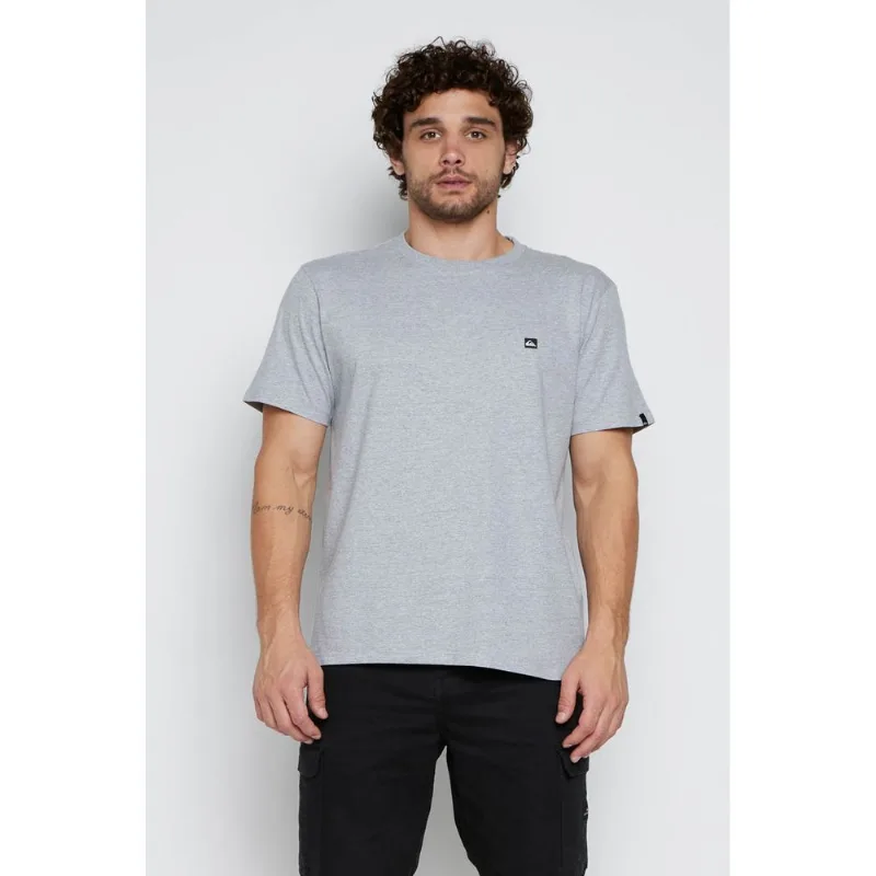 Camiseta Quiksilver M/C Transfer Square Cinza Mescla-Gg