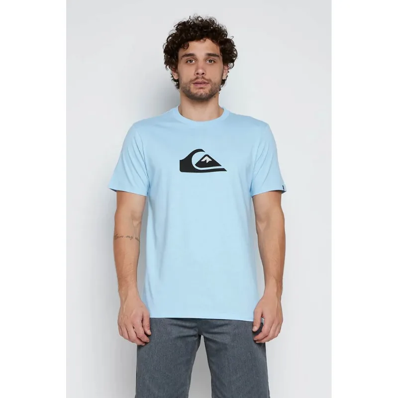 Camiseta Quiksilver M/C Comp Logo Color Azul Claro-M