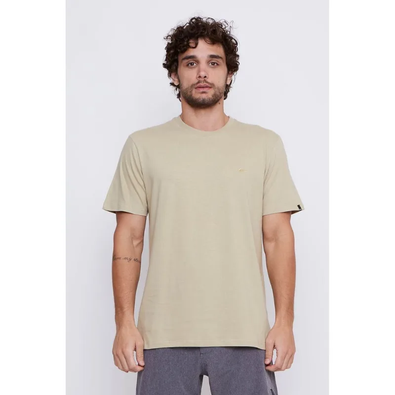 Camiseta Quiksilver M/C Embroidery Color Caqui-Gg - Quiksilver