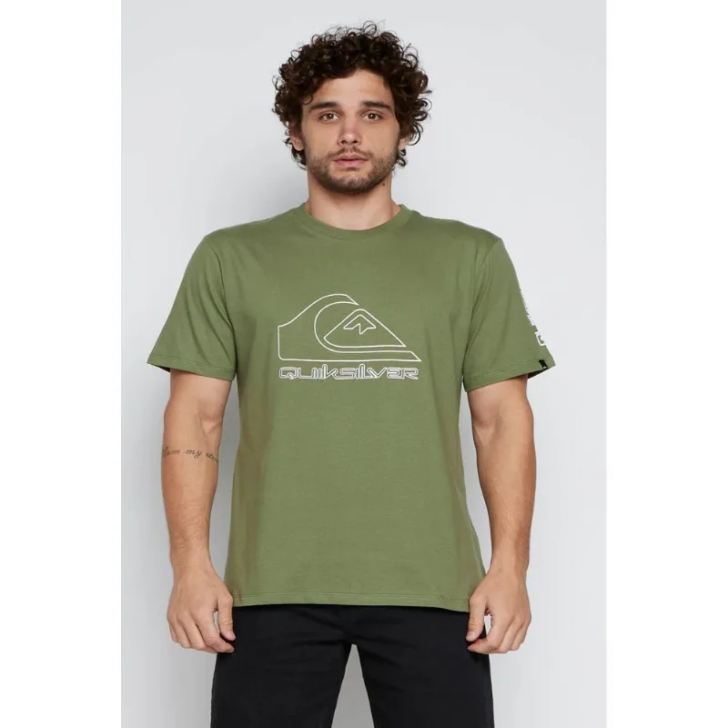Camiseta Quiksilver M/C New Tour Verde Escuro-Verde Escuro-M