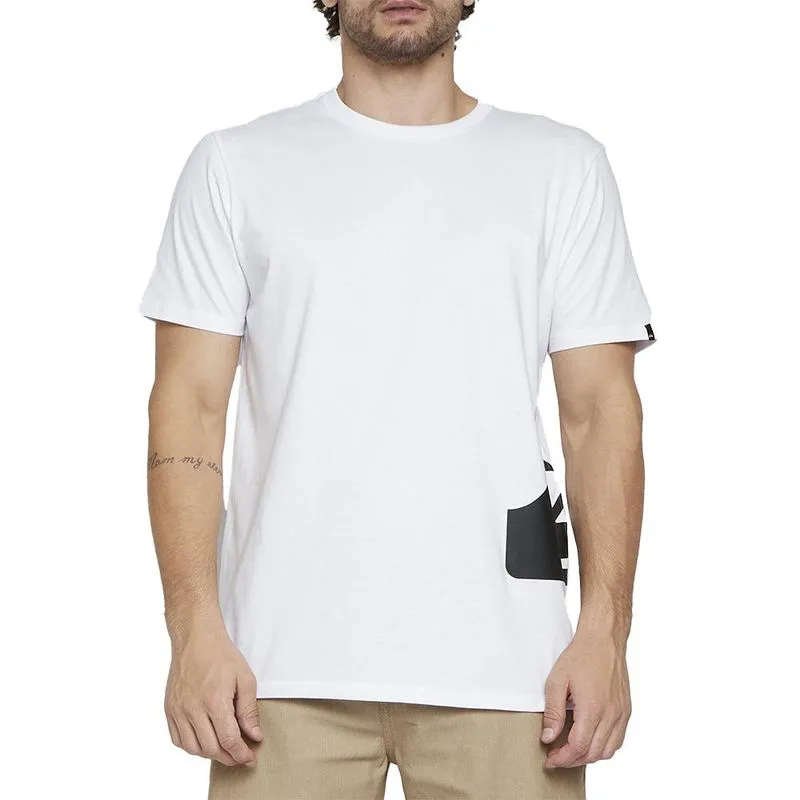 Camiseta Quiksilver Side Logo SM25 Masculina Branco M / branco