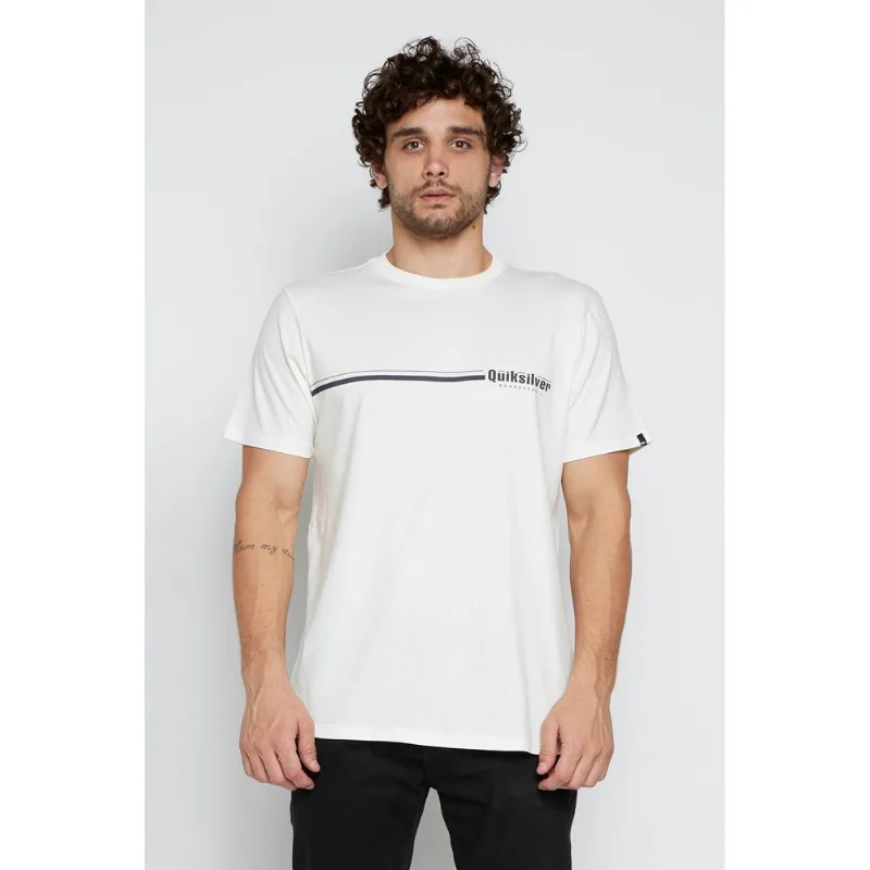 Camiseta Quiksilver M/C Speed Stripe Snow White-Gg