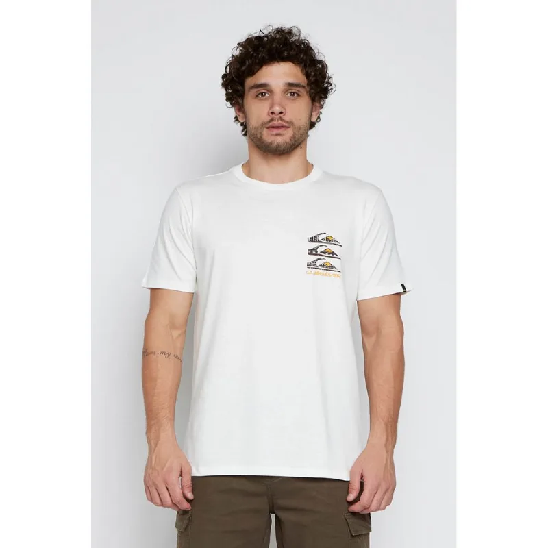 Camiseta Quiksilver M/C Vertical Logos Snow White-Gg