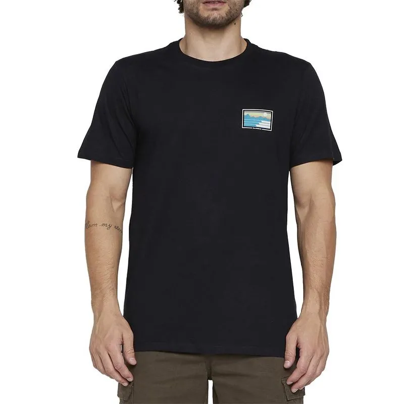 Camiseta Quiksilver Land And Sea SM25 Masculina Preto G / preto