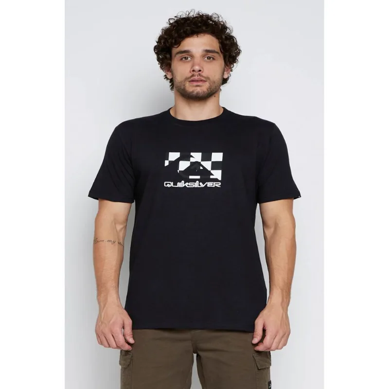 Camiseta Quiksilver M/C Quik Checker Preto-Preto-G