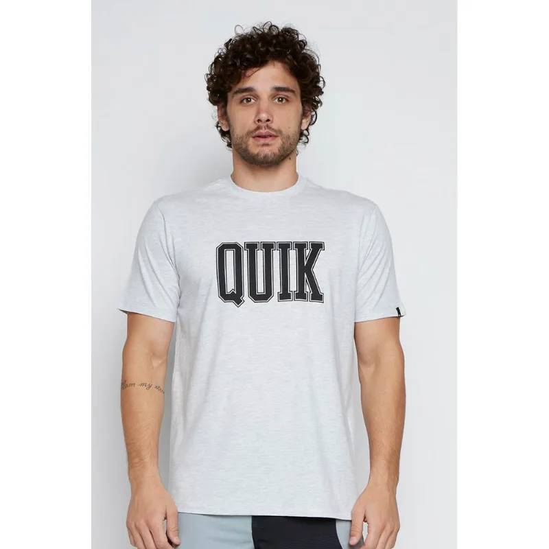 Camiseta Quiksilver M/C Griff Quik Cinza Claro Mescla-CINZA CLARO MESCLA-P