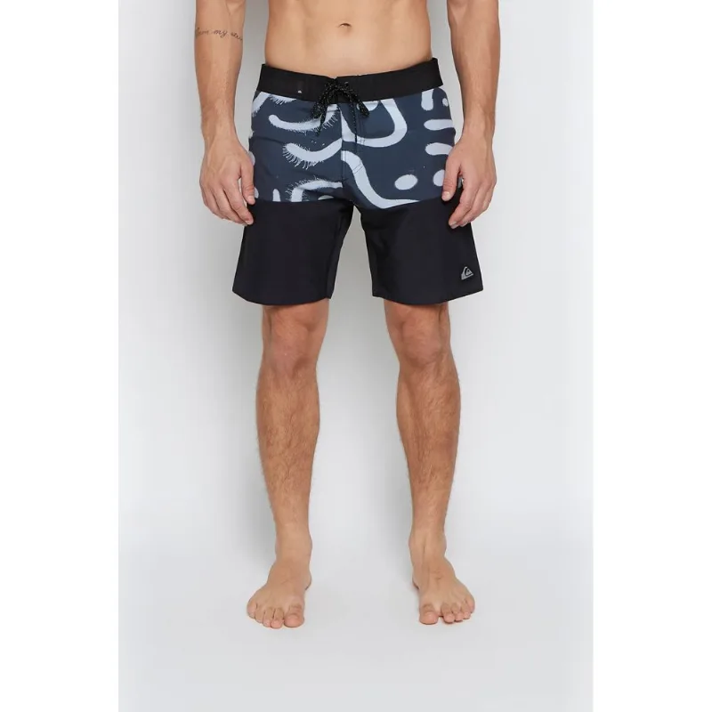 Boardshort Quiksilver Everyday Division Lines 18 Preto-Preto-44