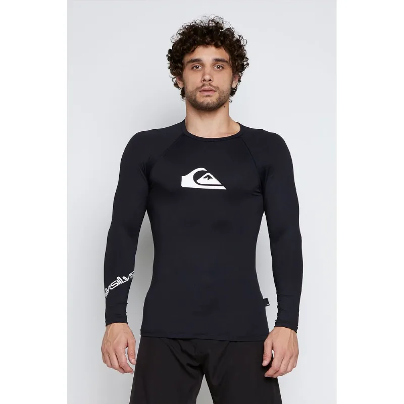 Camiseta Quiksilver Surf M/L All Times Preto-Preto-M