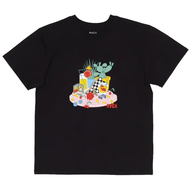 Camiseta Plus Size Rvca Luke Still Life Preta