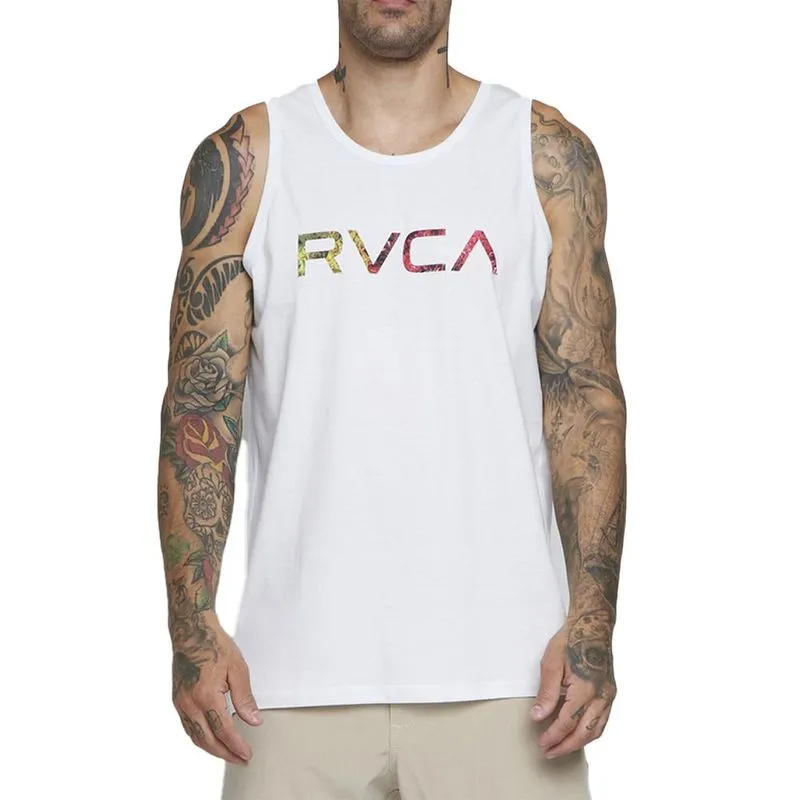 Regata RVCA Floral Frame SL SM25 Masculina Branco GG / branco