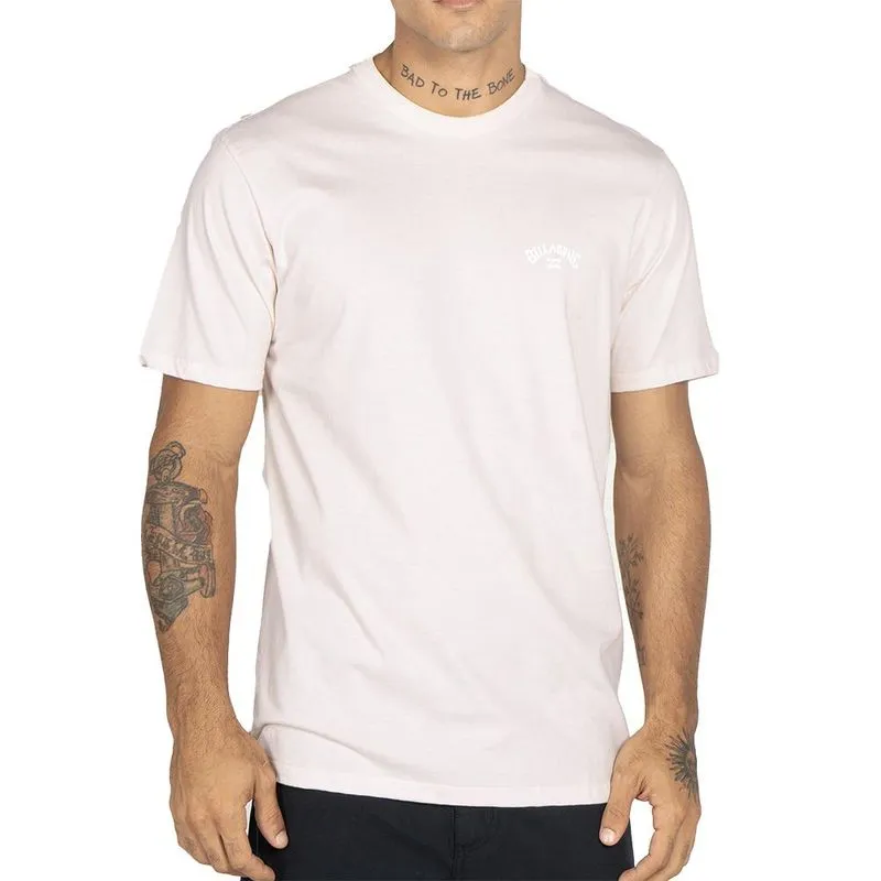 Camiseta Billabong Small Arch WT25 Masculina Rosa Claro P / rosa