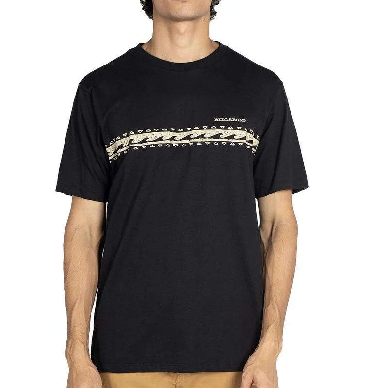 Camiseta Billabong Wave Stripe WT25 Masculina Preto G / preto