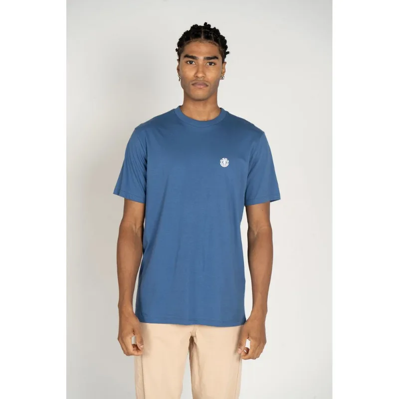 Camiseta Element M/C Basic Crew Azul-Azul-M