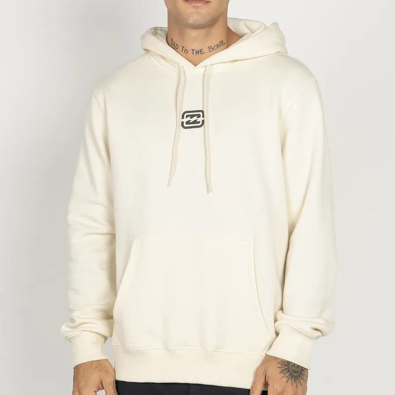 Moletom Billabong Canguru Bracket Wave WT25 Off White G / begê