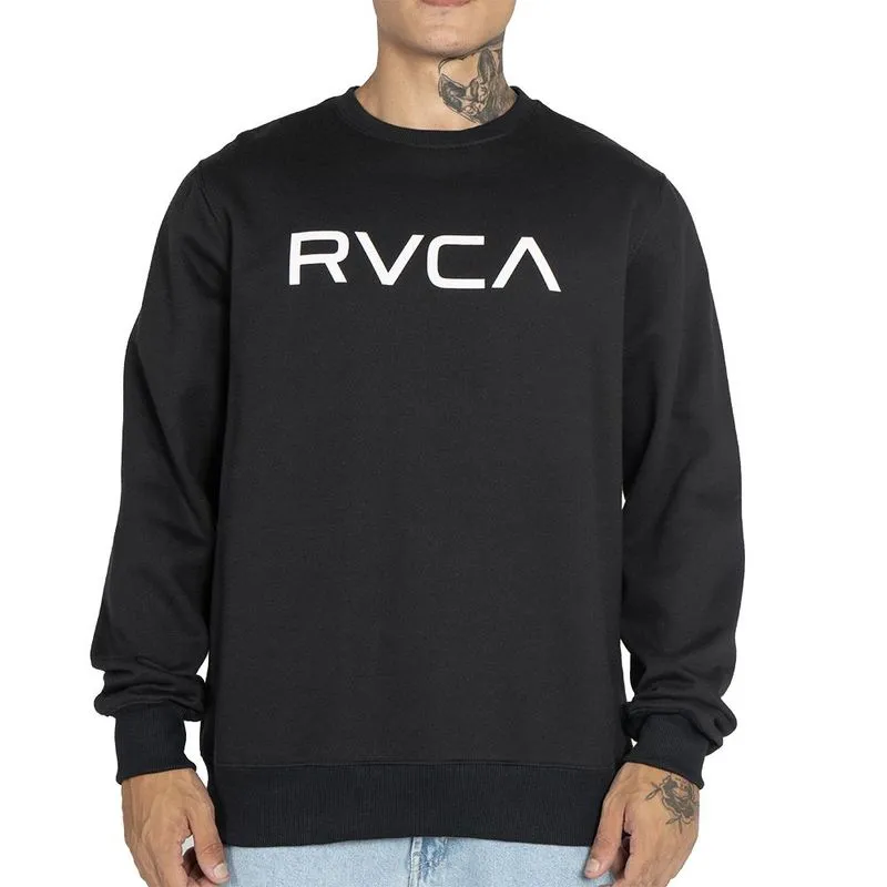 Moletom RVCA Careca Big RVCA Crew 270G WT25 Preto GG / preto