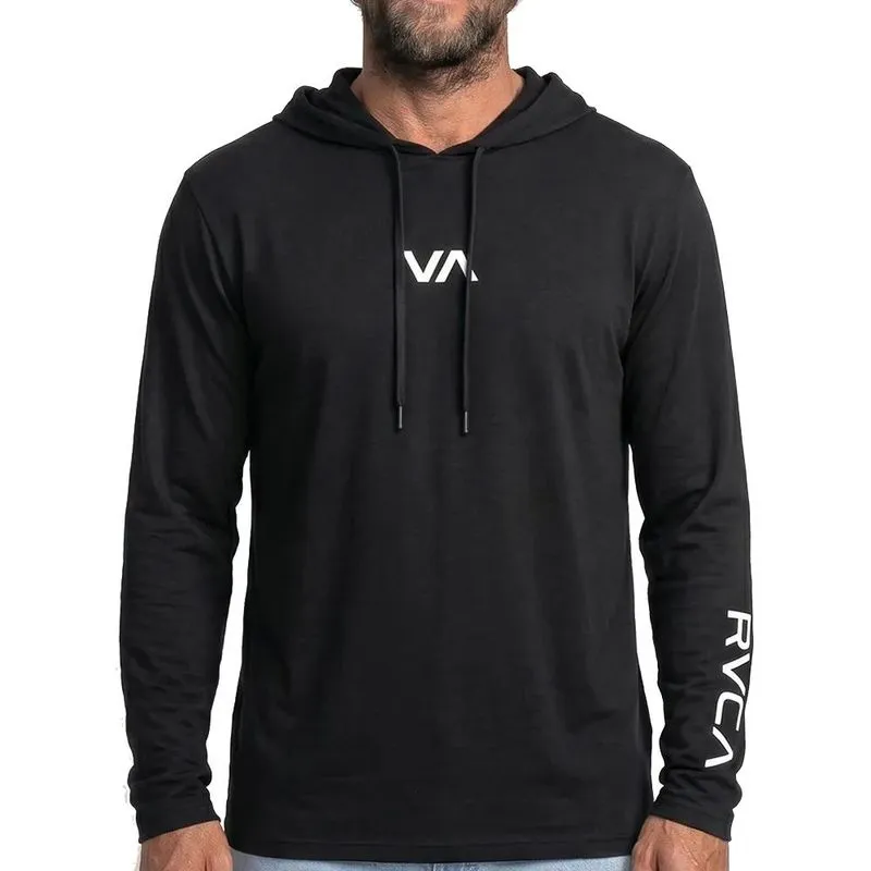 Camiseta RVCA Manga Longa RV Hoody WT25 Masculina Preto M / preto
