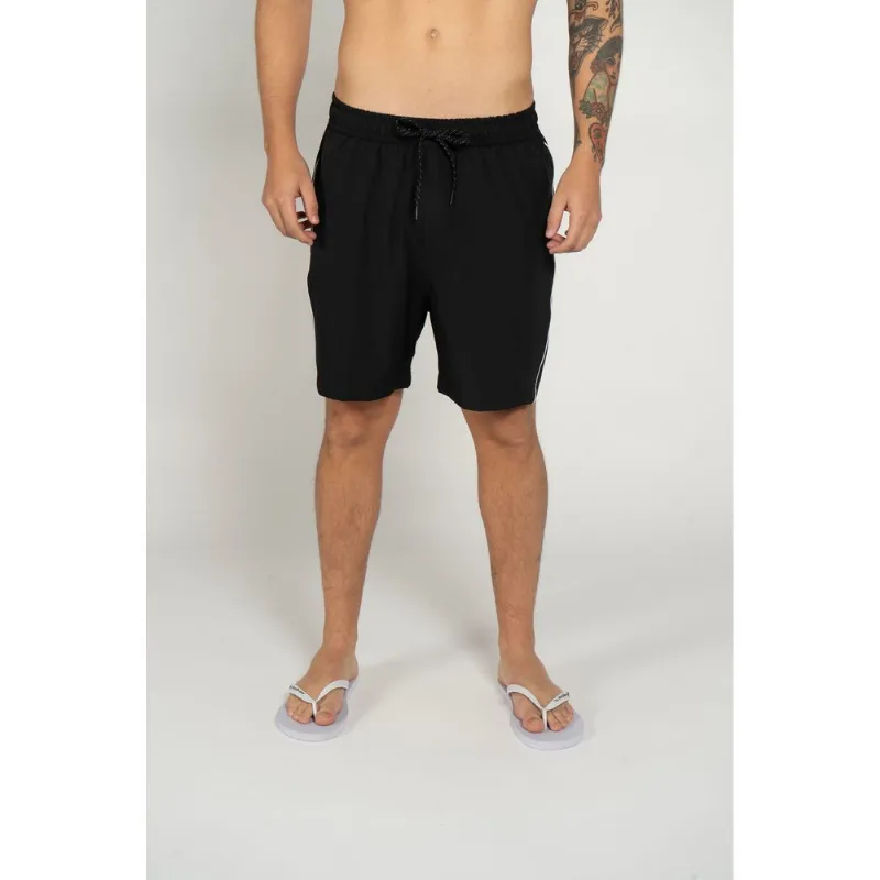 Boardshort Quiksilver Boardshort Flat Vert 19 Preto-Preto-GG