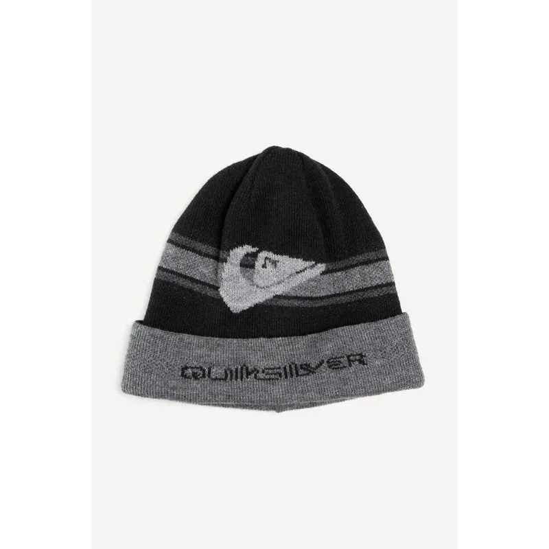 Gorro Quiksilver Double Gem Nation Preto/Cinza Mescla-Preto/Cinza Mescla-U