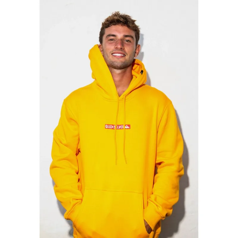 Moletom Quiksilver Fech Clicker Logo Dna Amarelo M