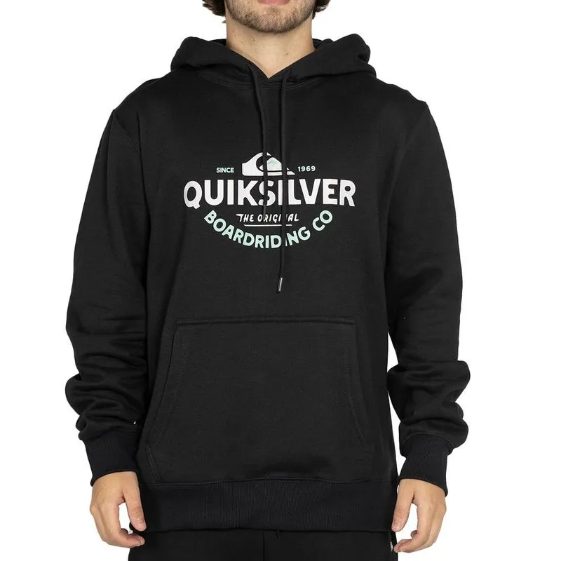 Moletom Quiksilver Canguru Typed Out Arch 18 WT25 Preto GG / preto