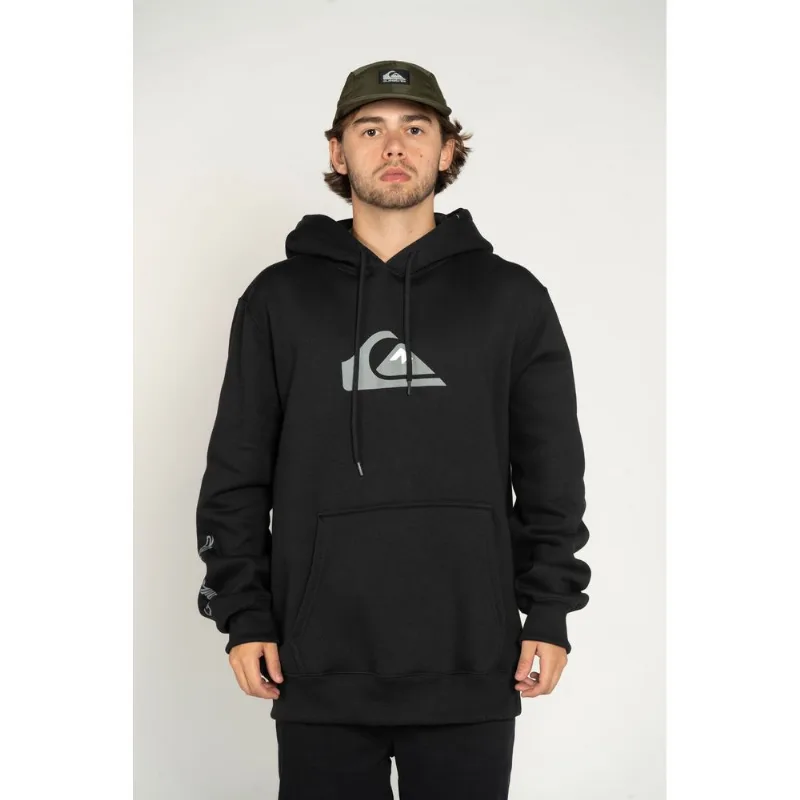 Moletom Quiksilver Fech Comp Logo Preto-Preto-G