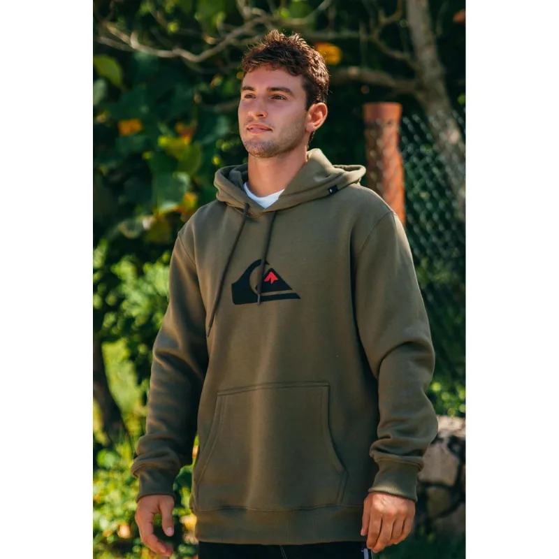 Moletom Quiksilver Fech Comp Logo Verde Escuro-VERDE ESCURO-M